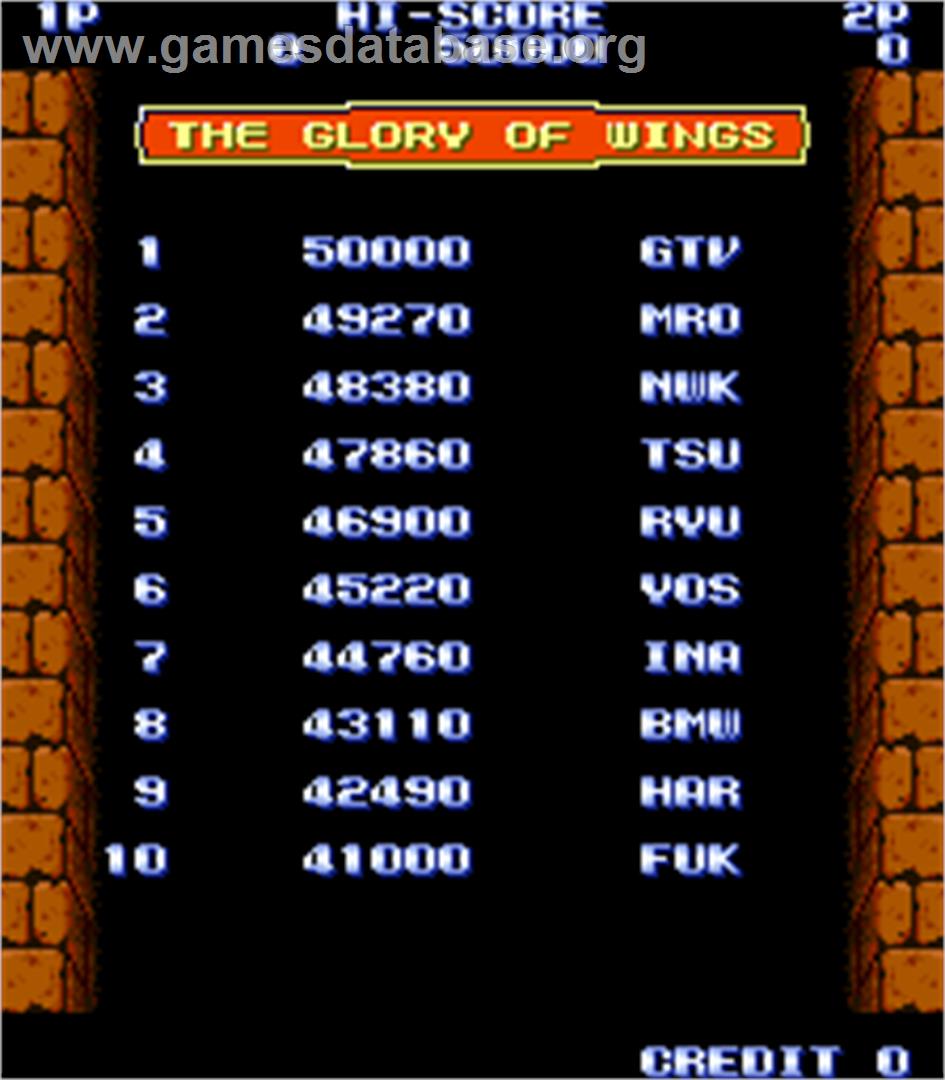 Gemini Wing - Arcade - Artwork - High Score Screen