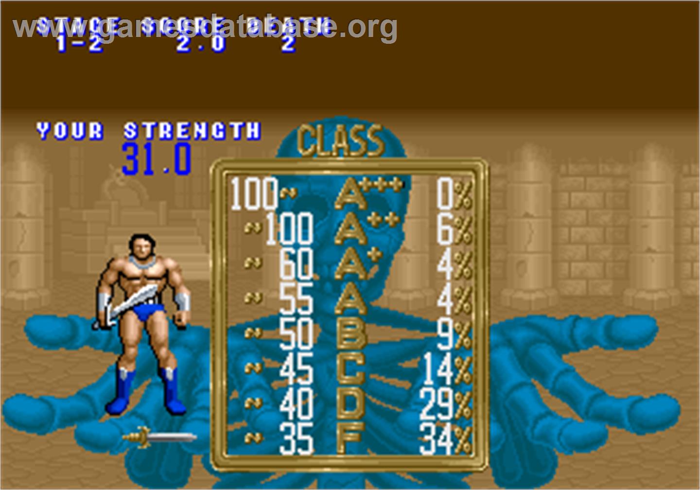 Golden Axe - Arcade - Artwork - High Score Screen