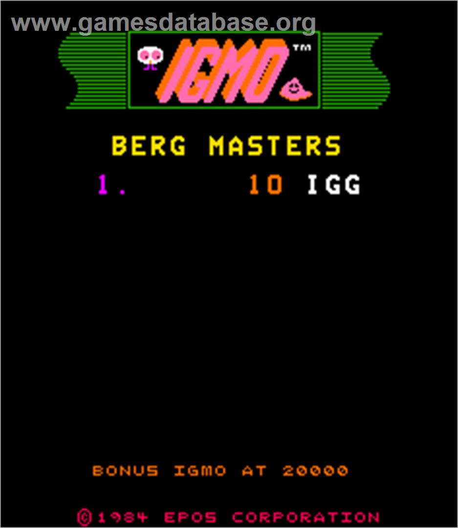 IGMO - Arcade - Artwork - High Score Screen