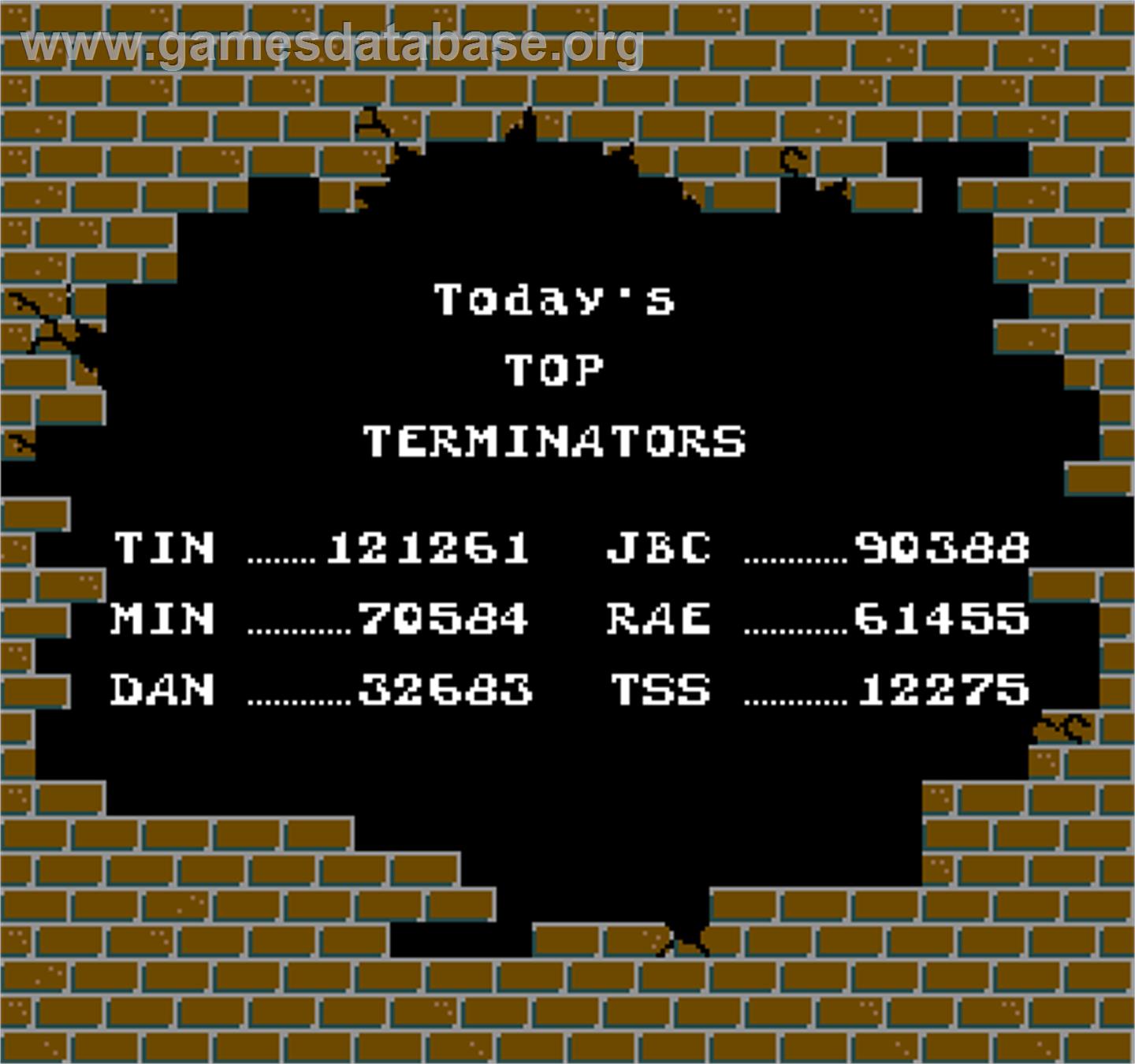 International Team Laser - Arcade - Artwork - High Score Screen