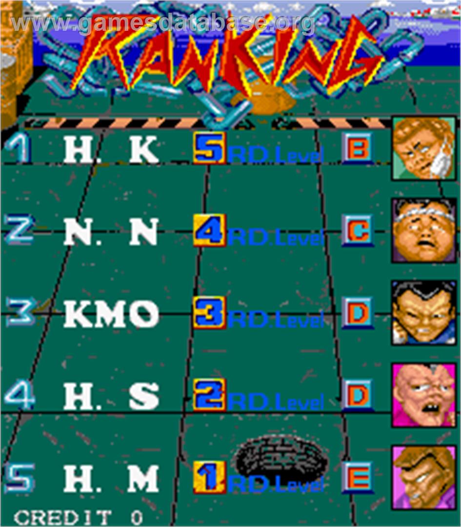 Kageki - Arcade - Artwork - High Score Screen