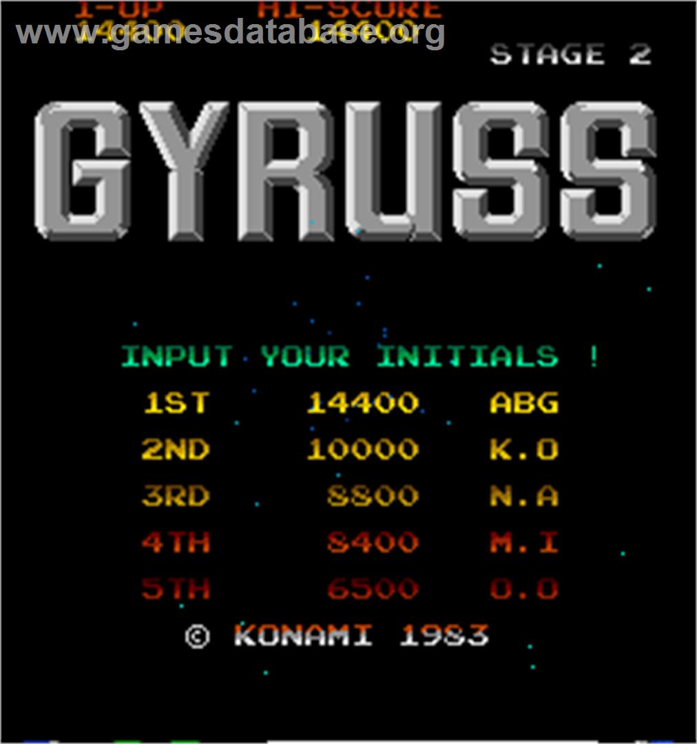 Konami 80's AC Special - Arcade - Artwork - High Score Screen