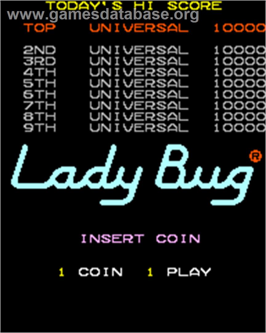 Lady Bug - Arcade - Artwork - High Score Screen