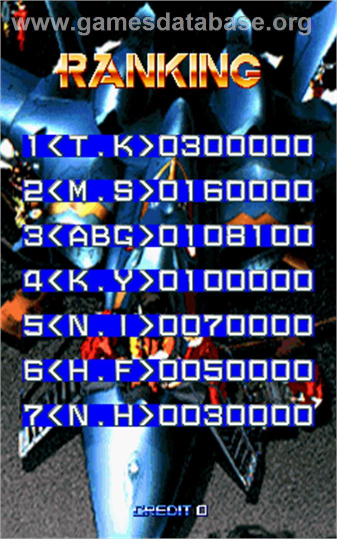 Macross Plus - Arcade - Artwork - High Score Screen