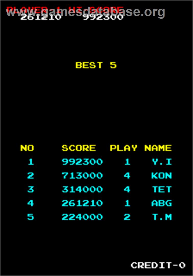 Master of Weapon - Arcade - Artwork - High Score Screen