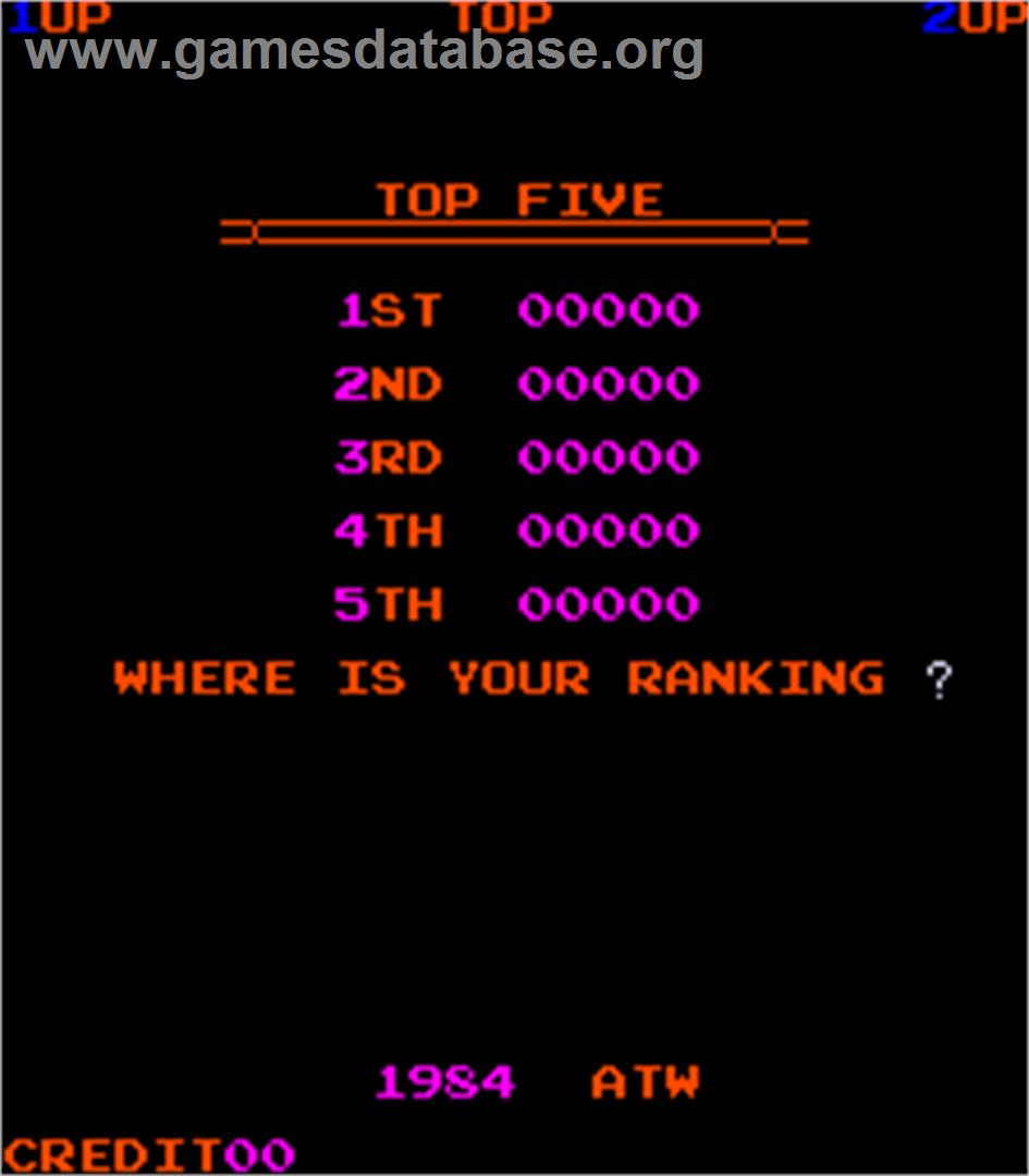 Mr. Kougar - Arcade - Artwork - High Score Screen