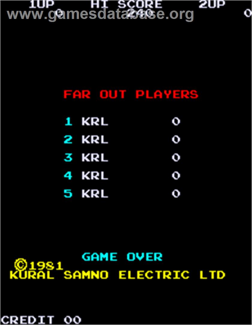 Paint Roller - Arcade - Artwork - High Score Screen