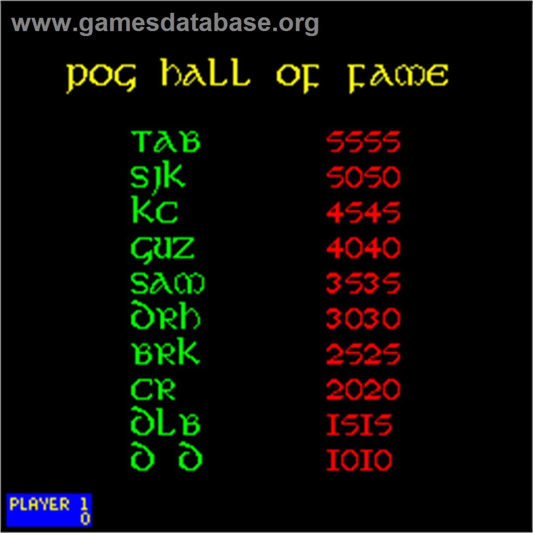 Pot of Gold - Arcade - Artwork - High Score Screen