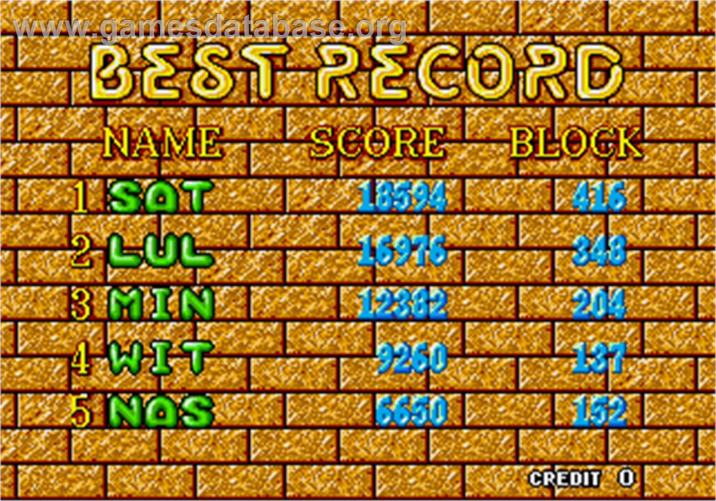 Puyo Puyo - Arcade - Artwork - High Score Screen