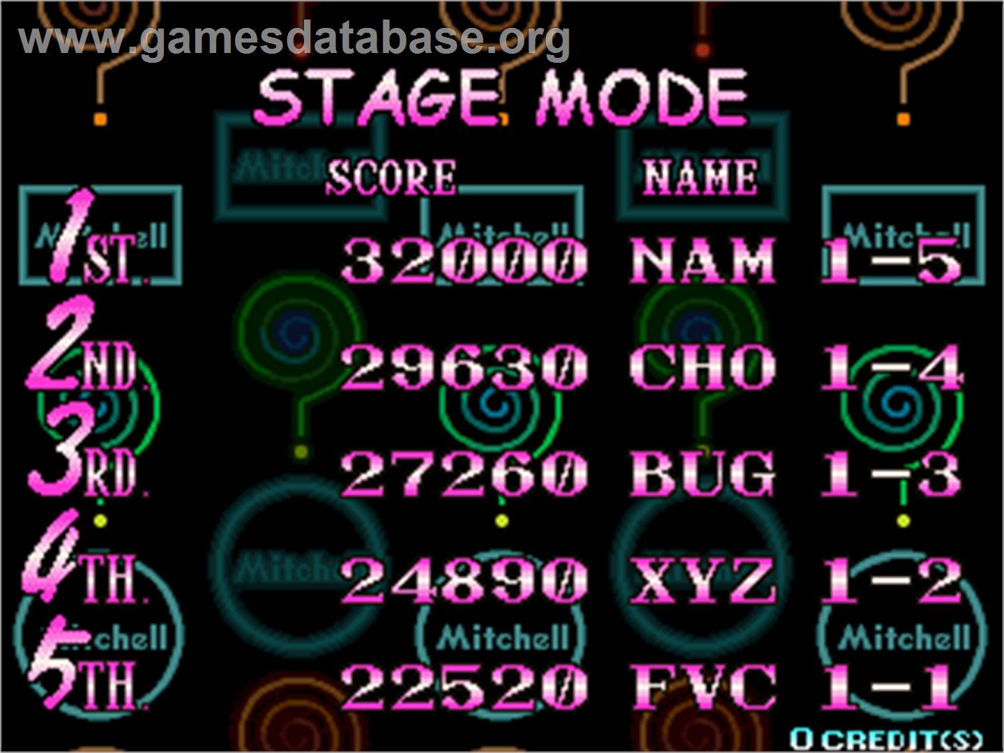 Puzz Loop - Arcade - Artwork - High Score Screen