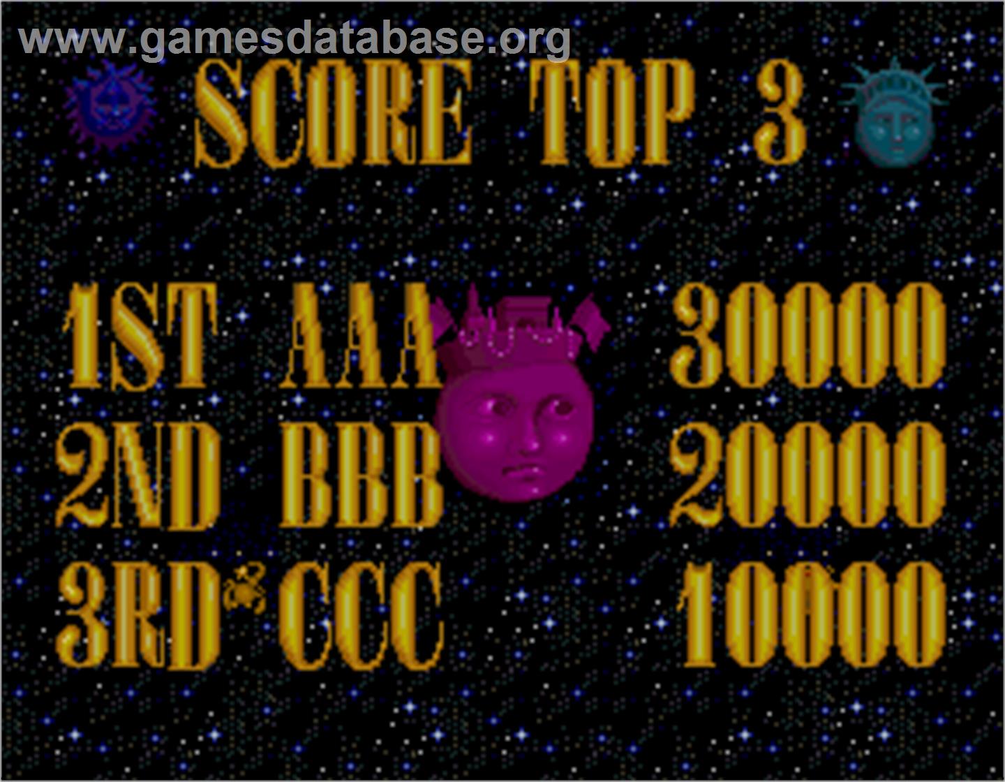 Quarth - Arcade - Artwork - High Score Screen