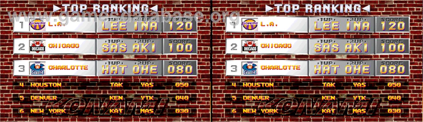 Run and Gun 2 - Arcade - Artwork - High Score Screen