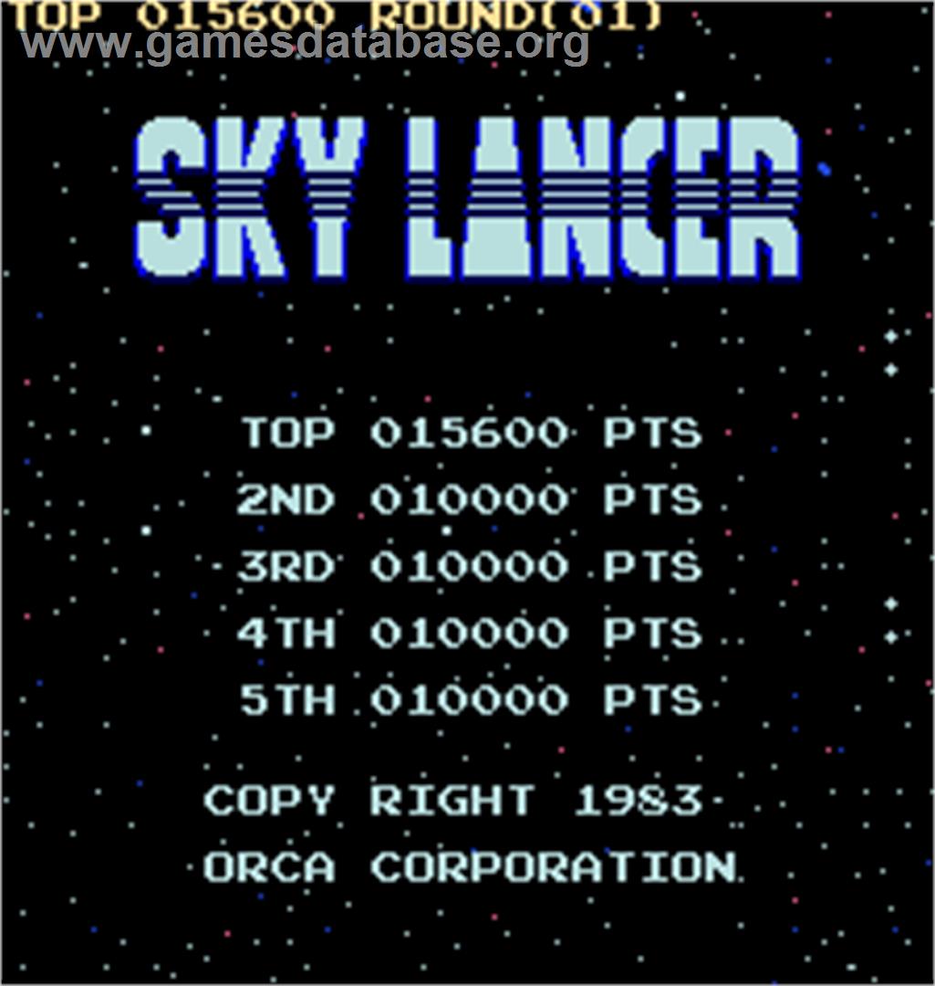 Sky Lancer - Arcade - Artwork - High Score Screen
