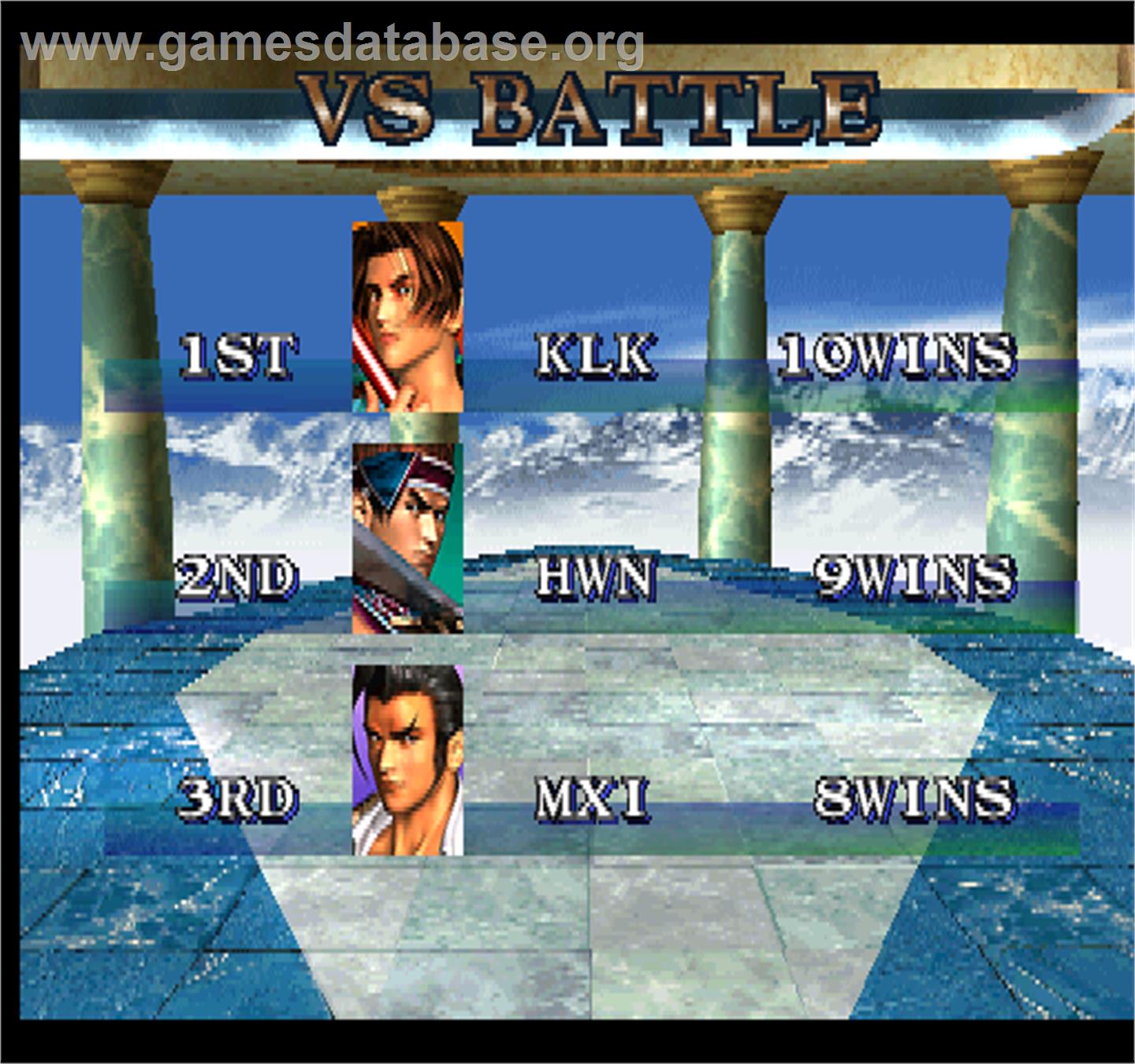 Soul Calibur - Arcade - Artwork - High Score Screen