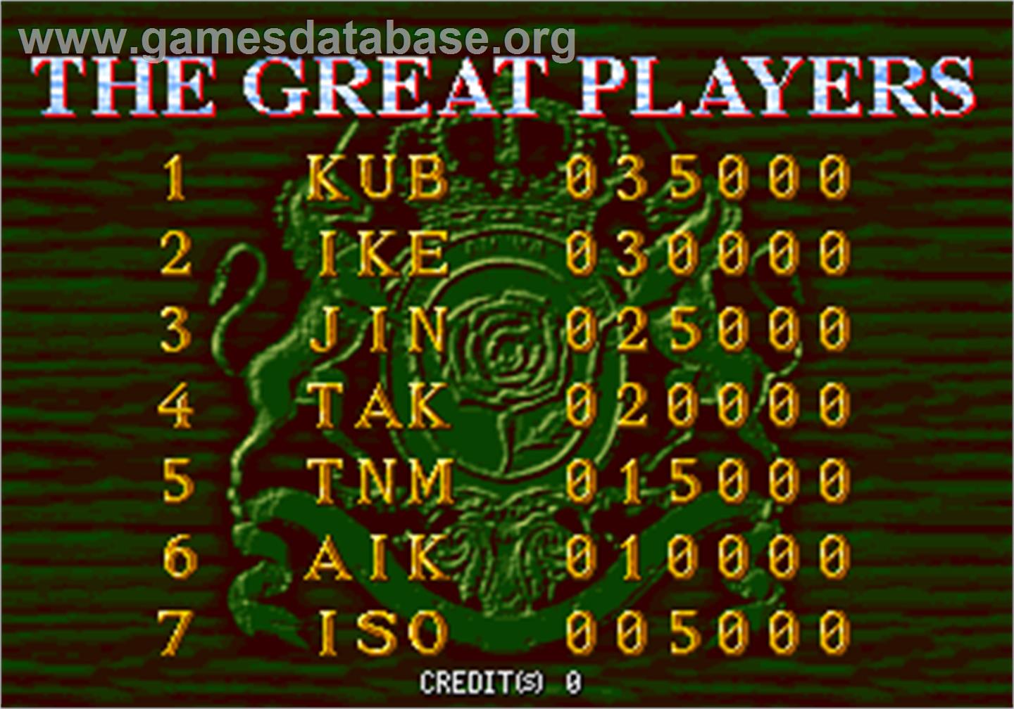 Stack Columns - Arcade - Artwork - High Score Screen