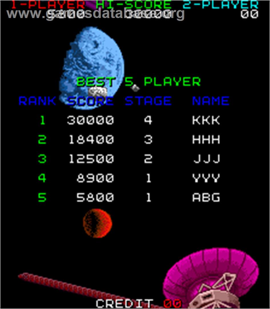 Star Fighter - Arcade - Artwork - High Score Screen