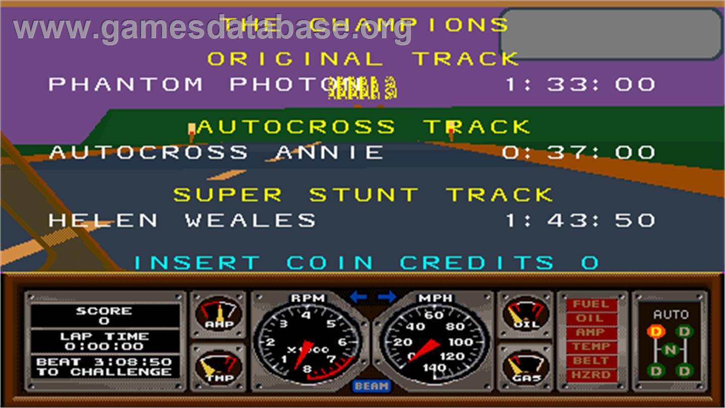 Street Drivin' - Arcade - Artwork - High Score Screen