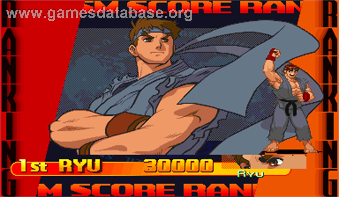 Street Fighter Alpha 3 - Arcade - Artwork - High Score Screen