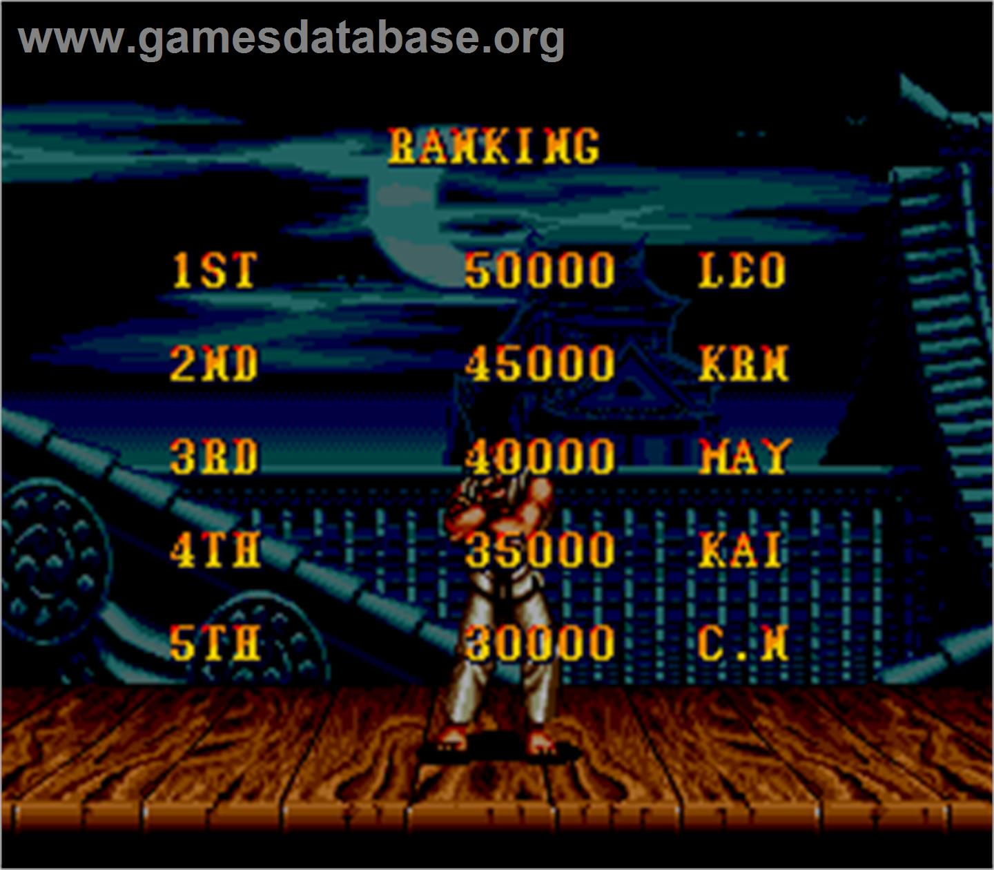 Super Street Fighter II - The New Challengers - Arcade - Artwork - High Score Screen