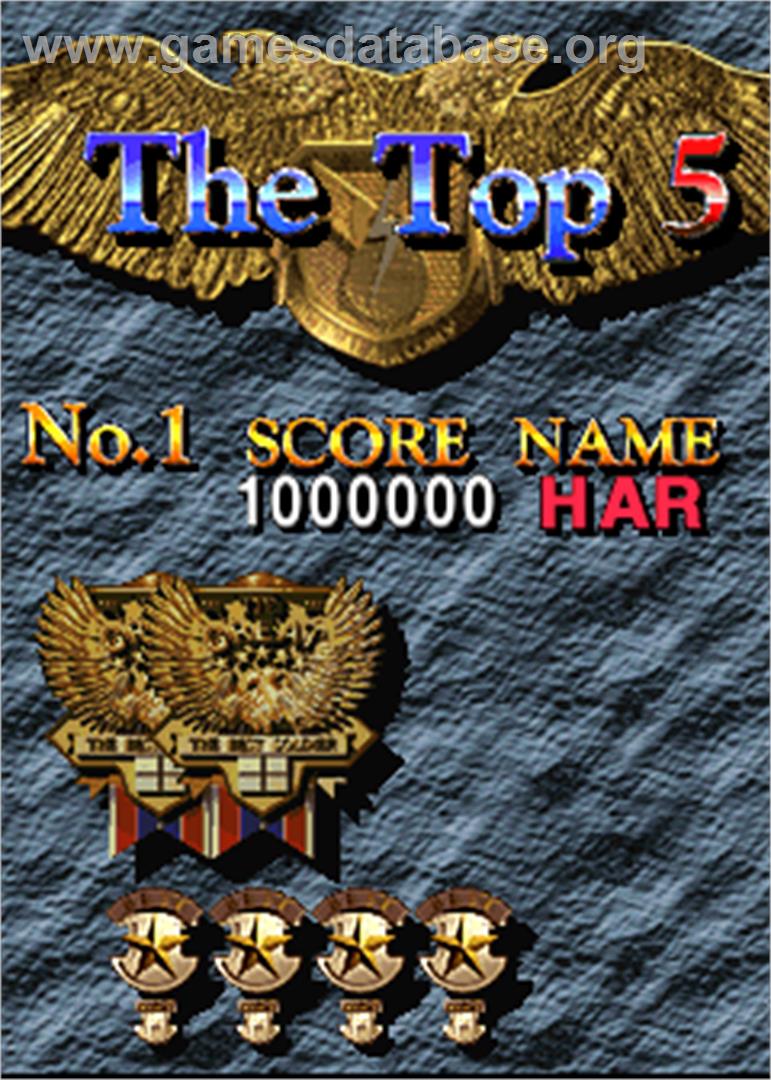 Twin Eagle II - The Rescue Mission - Arcade - Artwork - High Score Screen