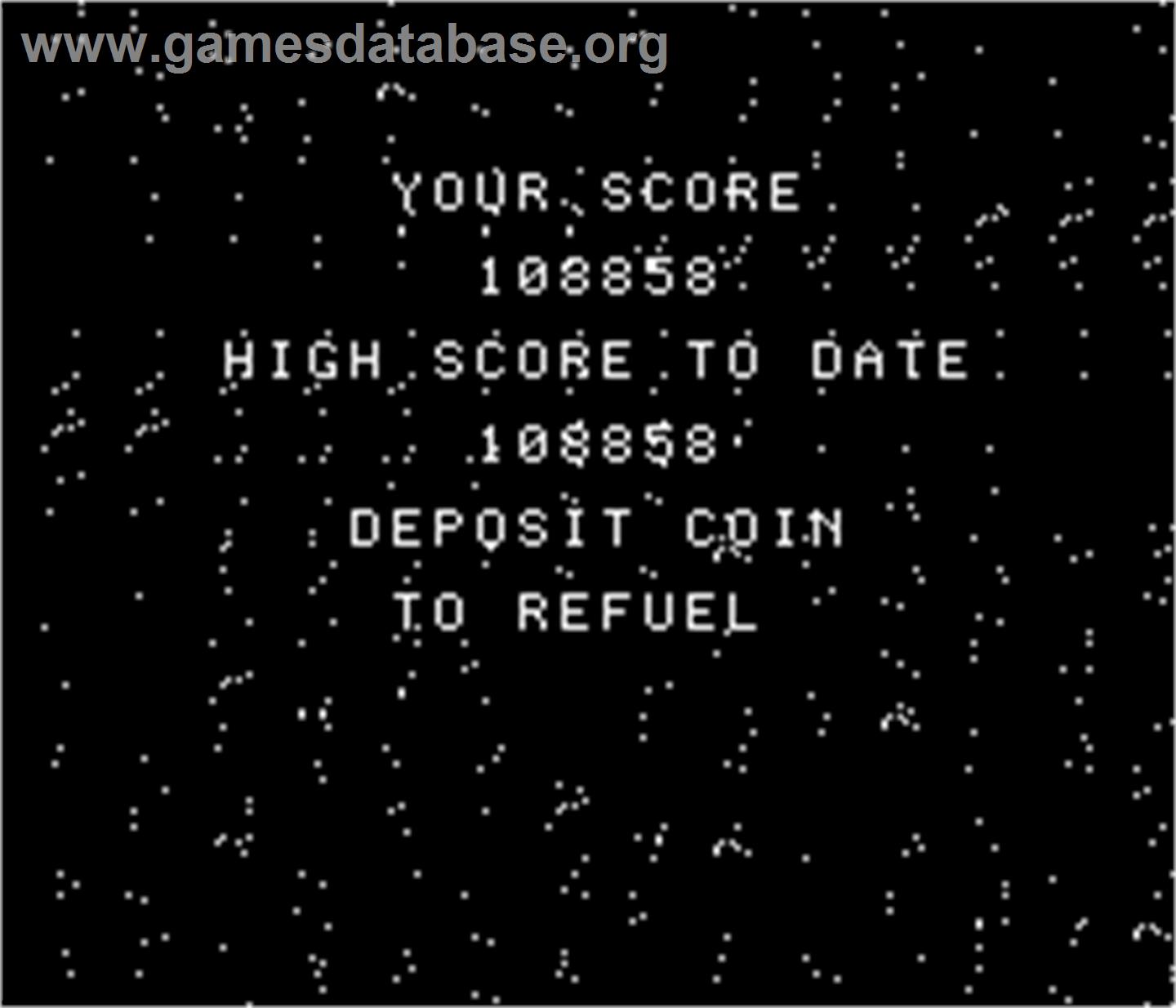 Warp Speed - Arcade - Artwork - High Score Screen