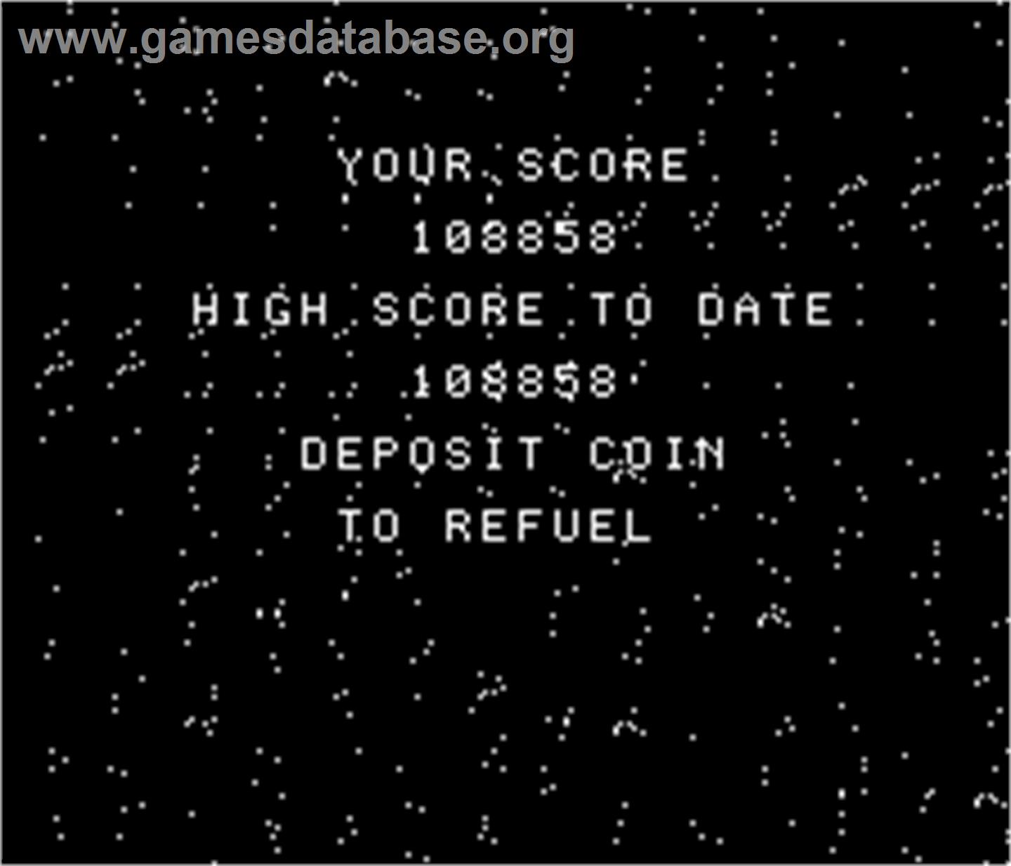 Warp Speed - Arcade - Artwork - High Score Screen