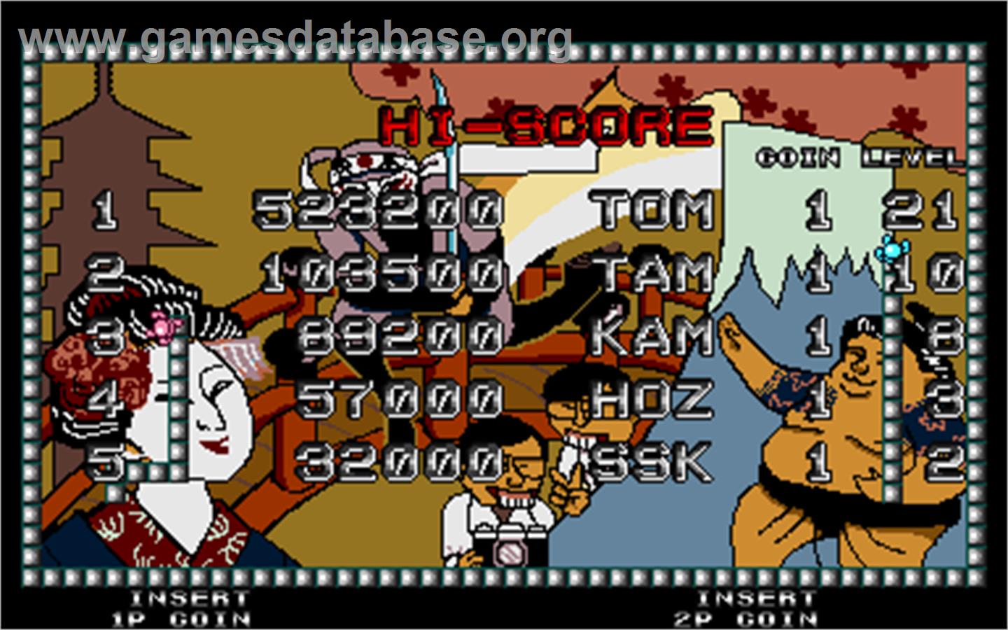 Wit's - Arcade - Artwork - High Score Screen
