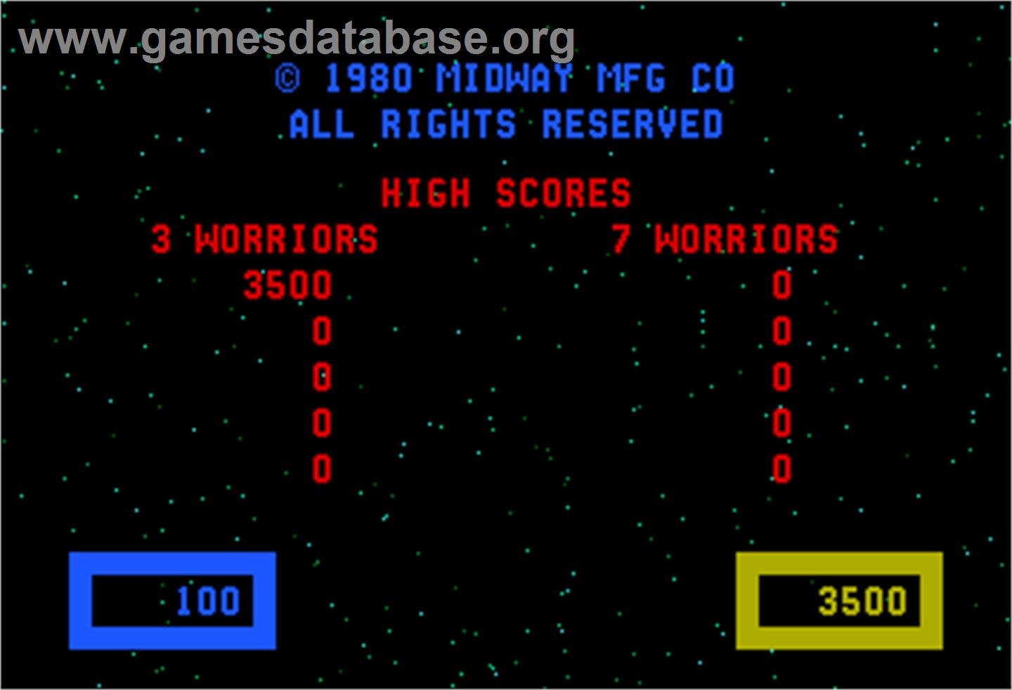Wizard of Wor - Arcade - Artwork - High Score Screen
