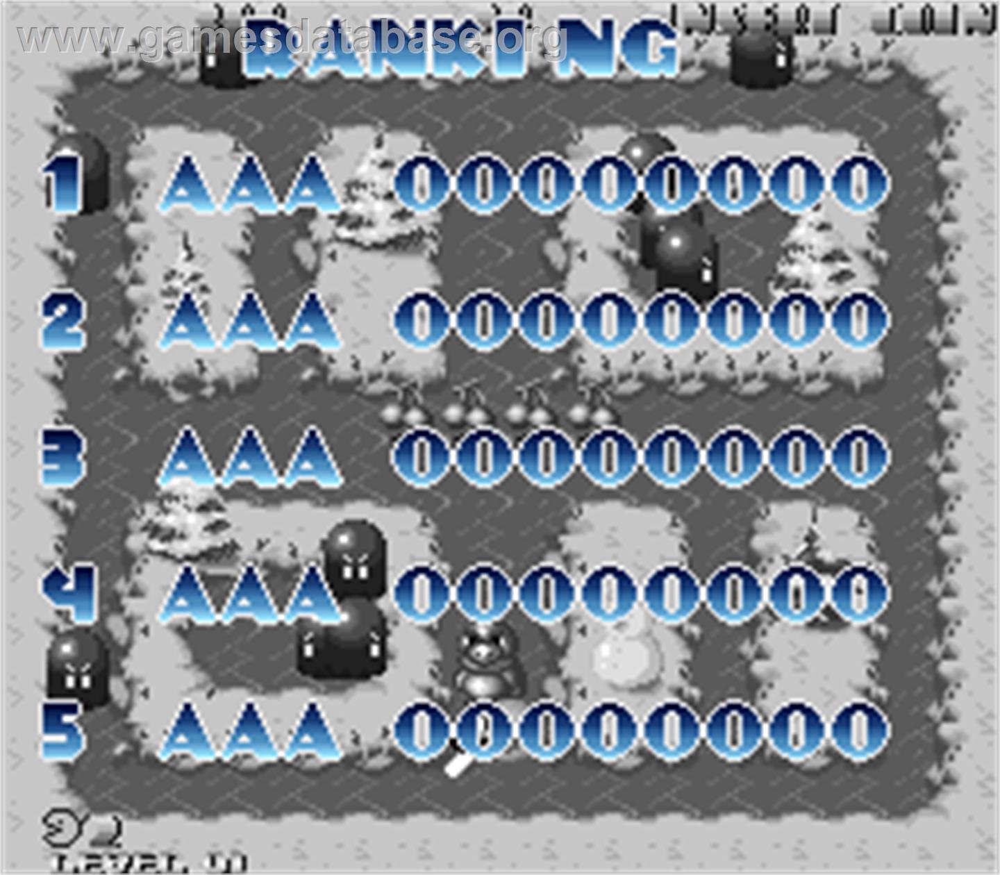 XESS - The New Revolution - Arcade - Artwork - High Score Screen
