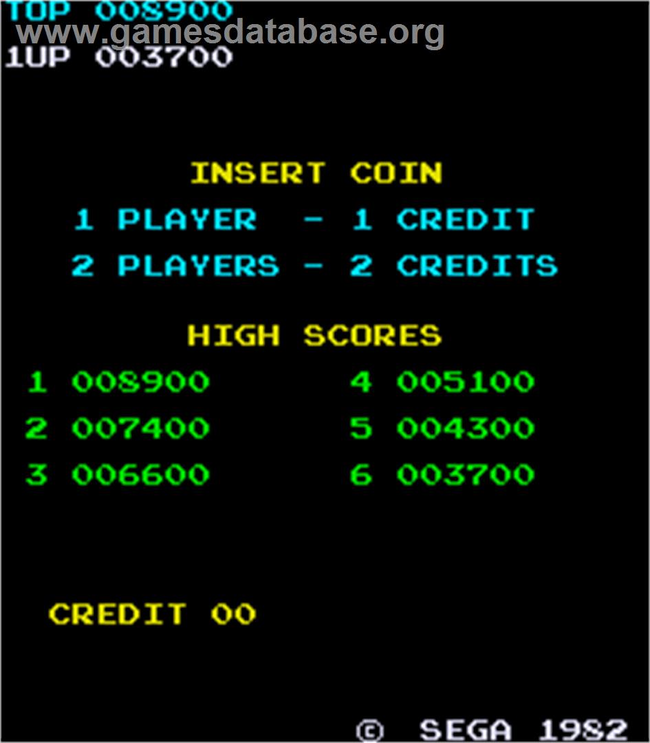 Zaxxon - Arcade - Artwork - High Score Screen