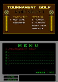 Select Screen for Arnold Palmer Tournament Golf.