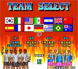 Select Screen for Back Street Soccer.