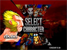 Select Screen for Bloody Roar.