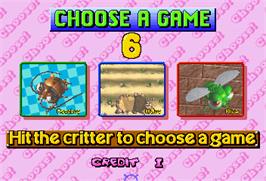 Select Screen for Critter Crusher.