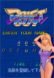 Select Screen for Drift Out.