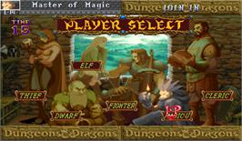 Select Screen for Dungeons & Dragons: Shadow over Mystara.