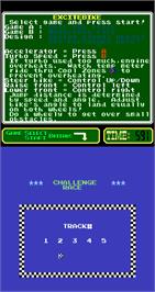 Select Screen for Excite Bike.