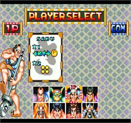 Select Screen for Fujiyama Buster.