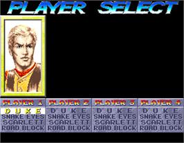 Select Screen for G.I. Joe.