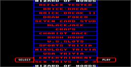 Select Screen for Games V18.2.