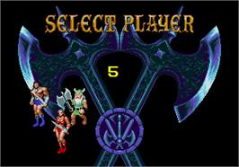 Select Screen for Golden Axe II.