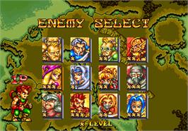 Select Screen for Gun Master.
