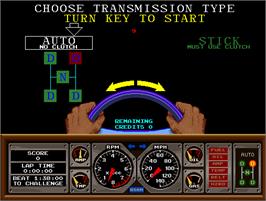 Select Screen for Hard Drivin'.