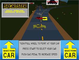 Select Screen for Hard Drivin's Airborne.