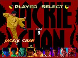 Select Screen for Jackie Chan in Fists of Fire.
