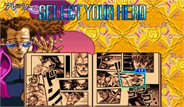 Select Screen for JoJo no Kimyouna Bouken.