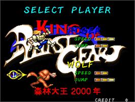 Select Screen for King of Dynast Gear.