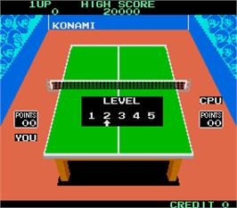 Select Screen for Konami's Ping-Pong.