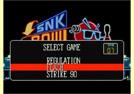 Select Screen for League Bowling.