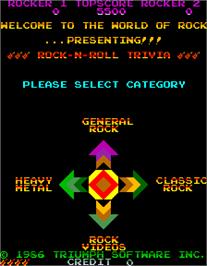 Select Screen for MTV Rock-N-Roll Trivia.